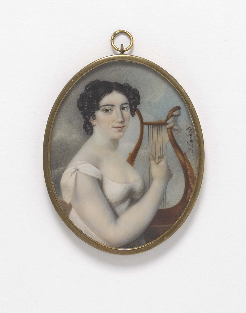 Detail of Portrait of the mezzo-soprano Isabella Colbran, ca 1820 by Anonymous
