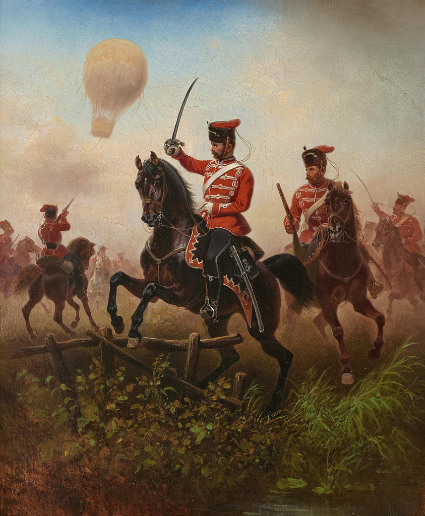 Detail of Prussian Cuirassiers and Hussars in the Franco-German War, 1871 by Anonymous