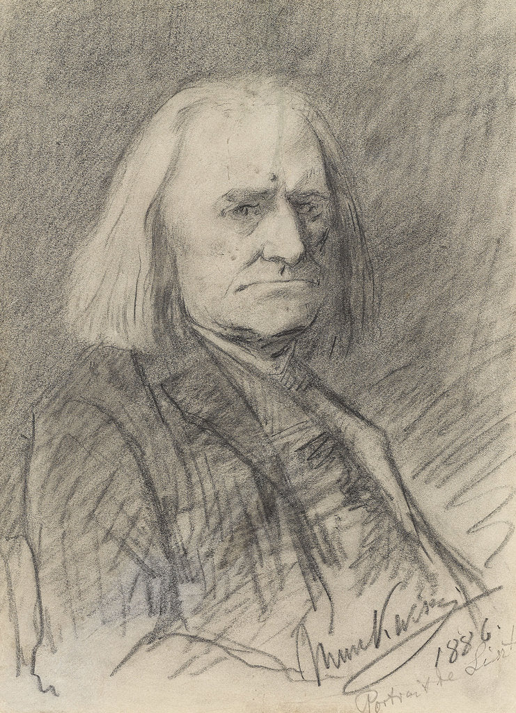 Detail of Portrait of Franz Liszt, 1886 by Anonymous