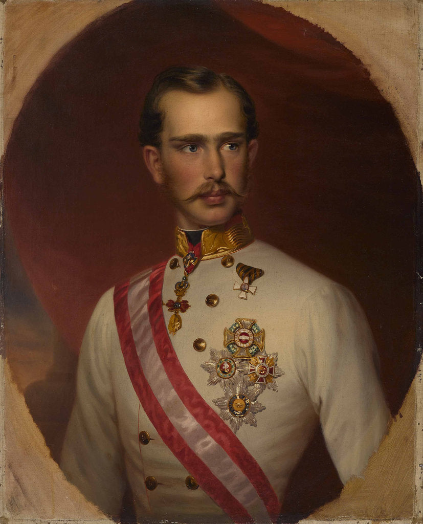 Detail of Portrait of Franz Joseph I of Austria, c. 1858 by Anonymous