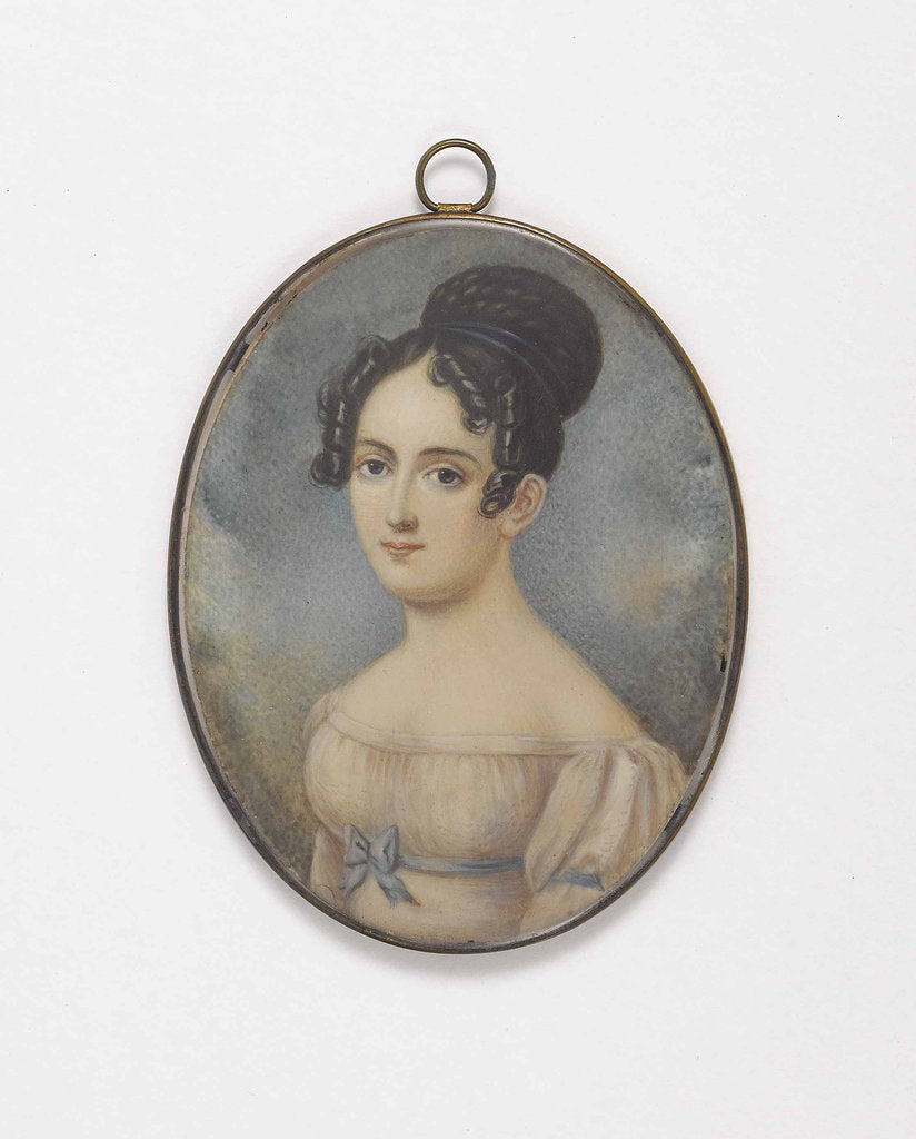 Detail of Portrait of Clara Wieck-Schumann, c. 1830 by Anonymous