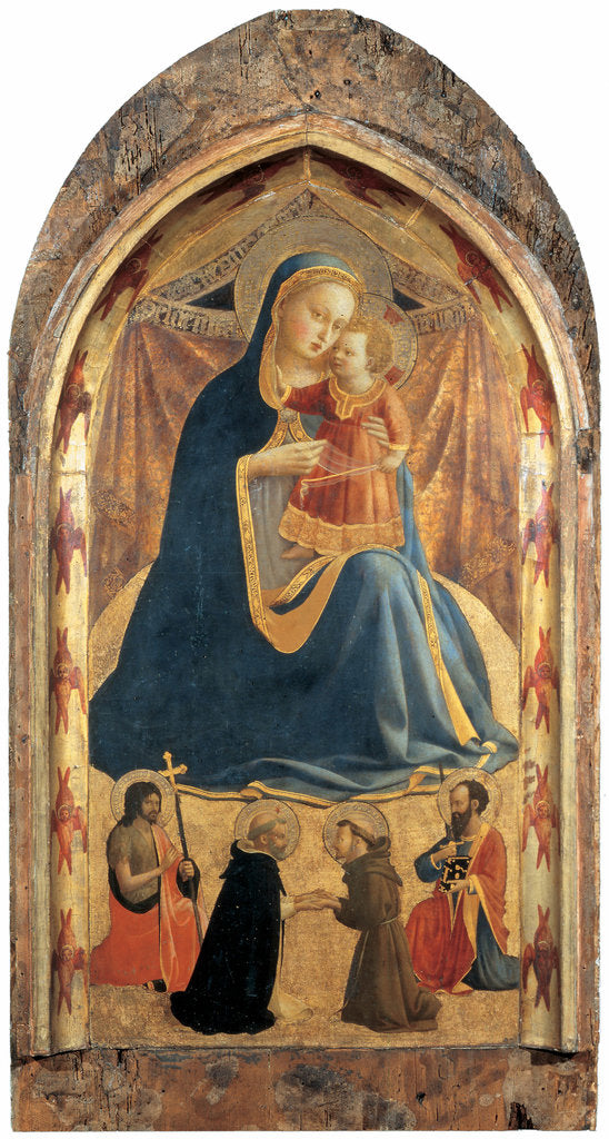 Detail of Madonna of Humility (Madonna dellUmiltà) with Saints, ca 1429 by Anonymous
