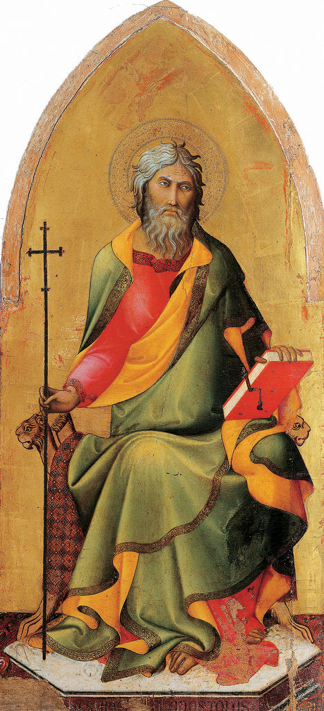 Detail of Saint Andrew, c. 1324-1325 by Anonymous