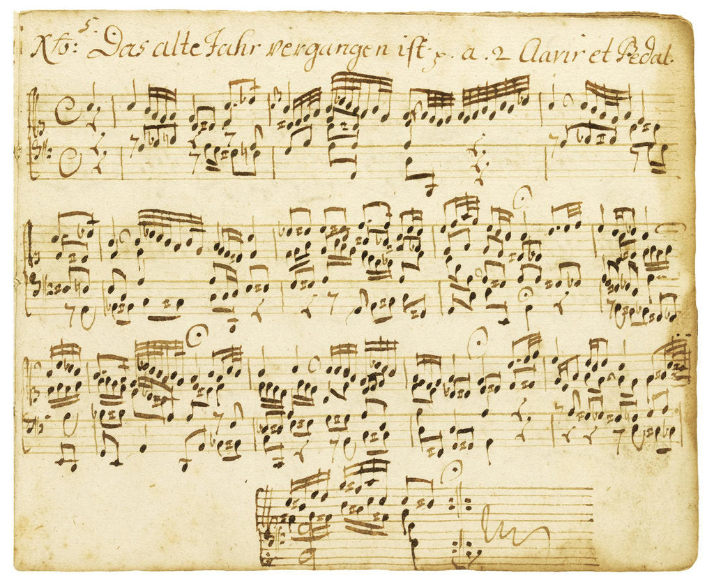Detail of Organ chorale prelude by Anonymous