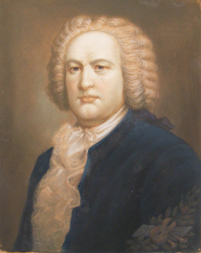 Detail of Portrait of Johann Sebastian Bach, c. 1830 by Anonymous