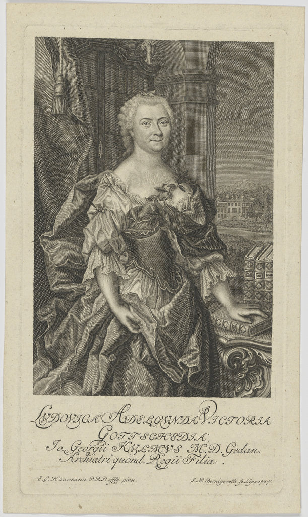 Detail of Luise Adelgunde Gottsched, born Kulmus, 1757 by Anonymous