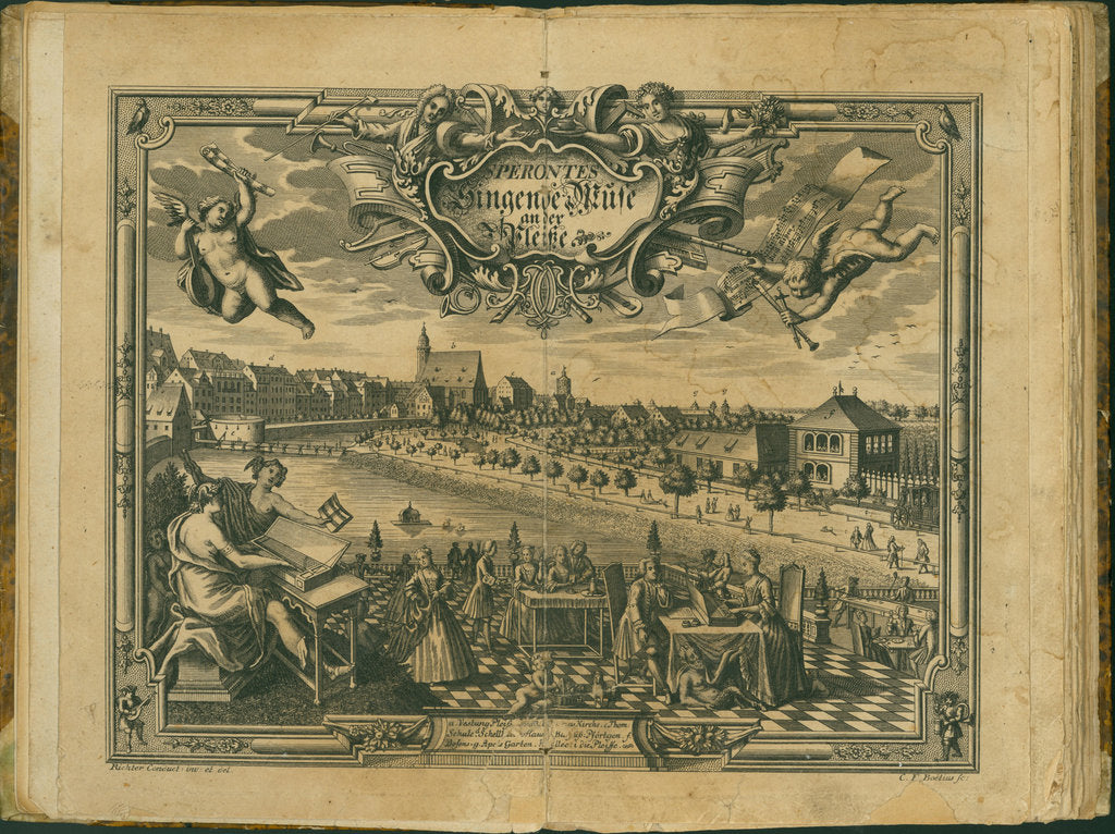 Detail of Frontispiece of the Sperontes, singende Muse an der Pleisse, 1736 by Anonymous