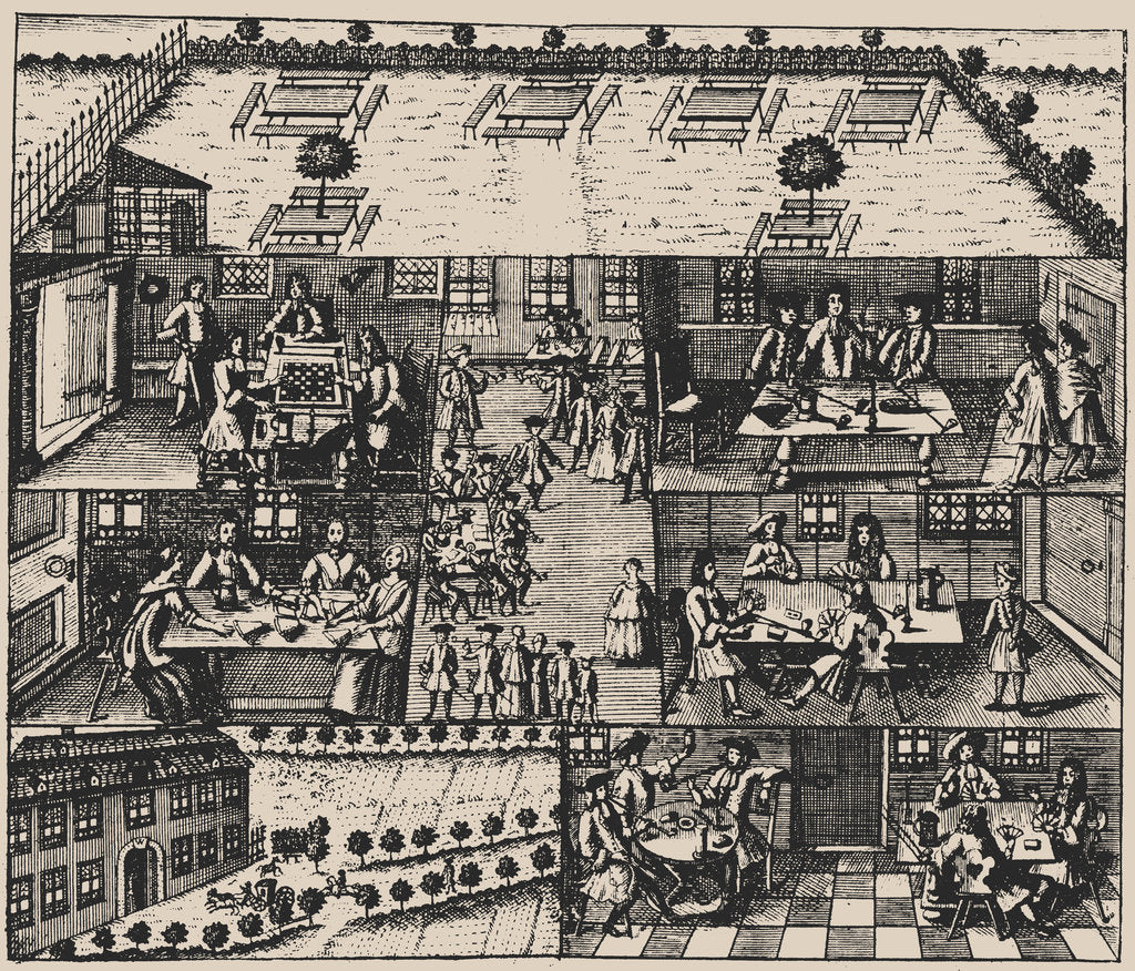 Detail of Halls of Lust at the Brandvorwerk in the suburb of Leipzig, 1746 by Anonymous