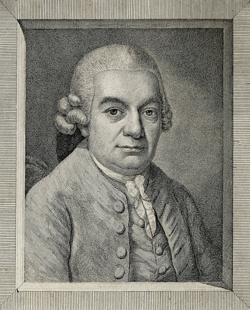 Detail of Portrait of Carl Philipp Emanuel Bach, 18th century by Anonymous