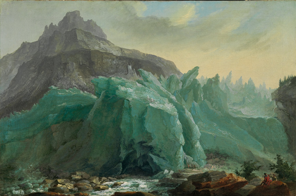 Detail of Lower Grindelwald Glacier, with the Lütschine River and Mettenberg, 1774 by Anonymous