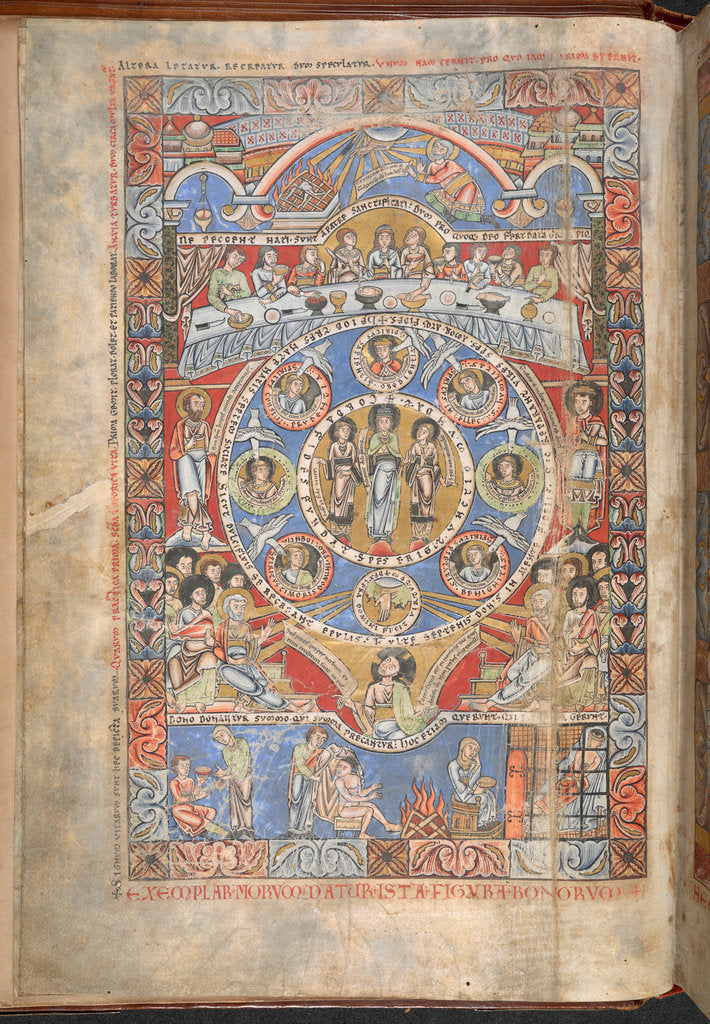 Detail of The Floreffe Bible.  Book of Job, c. 1170 by Anonymous