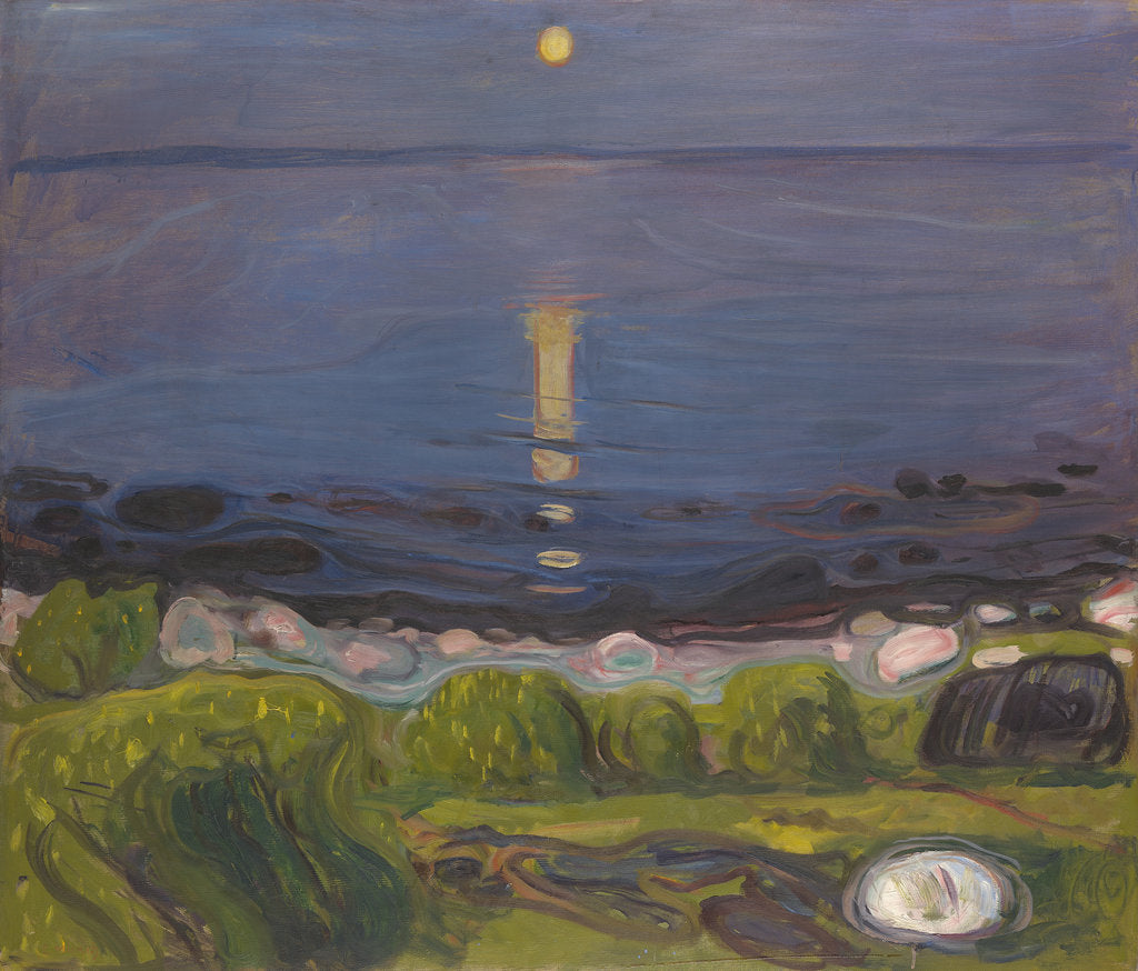 Detail of Summer night on the beach, 1902-1903 by Anonymous