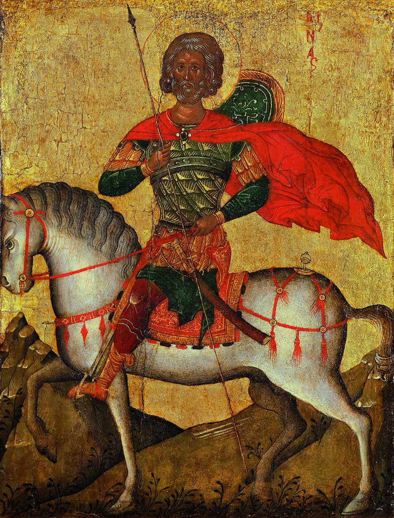 Detail of Saint Menas on horseback, Mid of the 15th cen by Anonymous