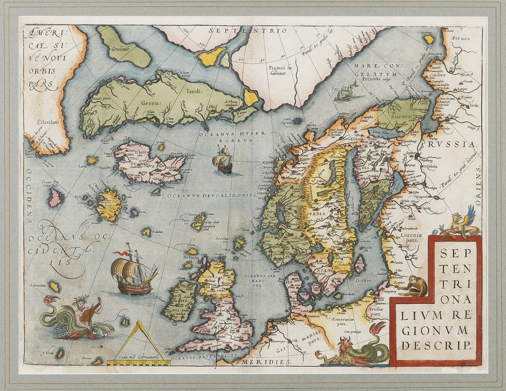 Detail of Septentrionalium Regionum Descrip. (The Arctic. Scandinavia), 1572-1575 by Anonymous