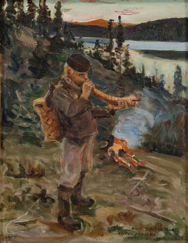 Detail of Shepherd Boy from Paanajärvi, 1917 by Anonymous
