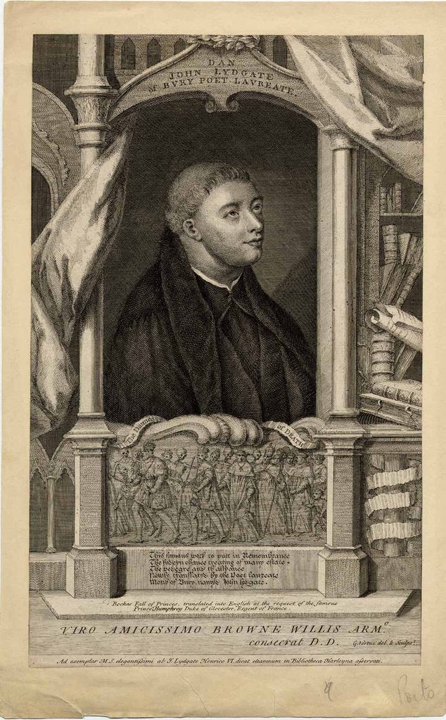 Detail of Portrait of John Lydgate of Bury, 18th century by Anonymous