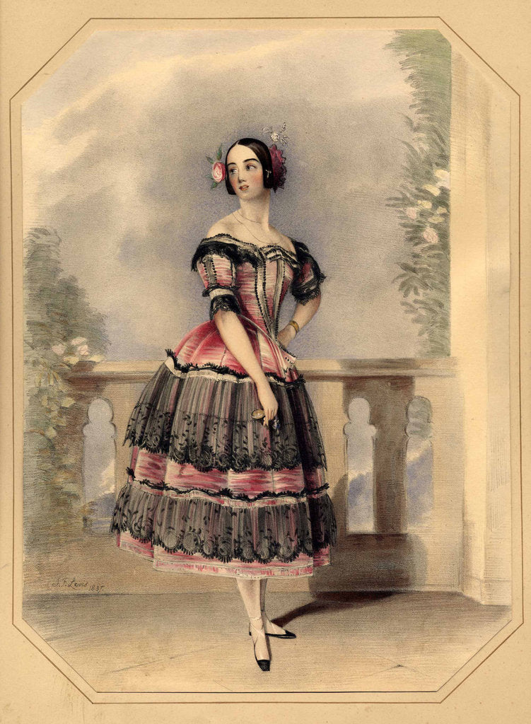 Detail of Pauline Duvernay as Florinda in Le Diable Boîteux (The Lame Devil) by Casimir Gide, 1837 by Anonymous
