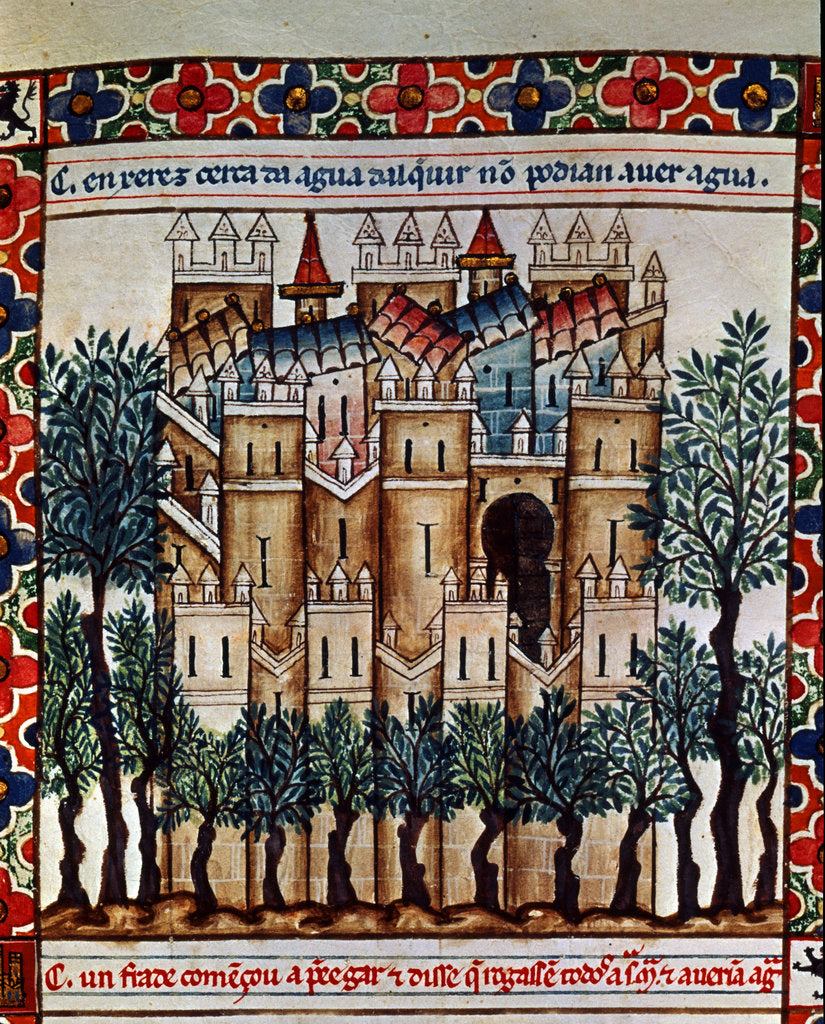 Detail of Illustration from the codex of the Cantigas de Santa Maria, c. 1280 by Anonymous