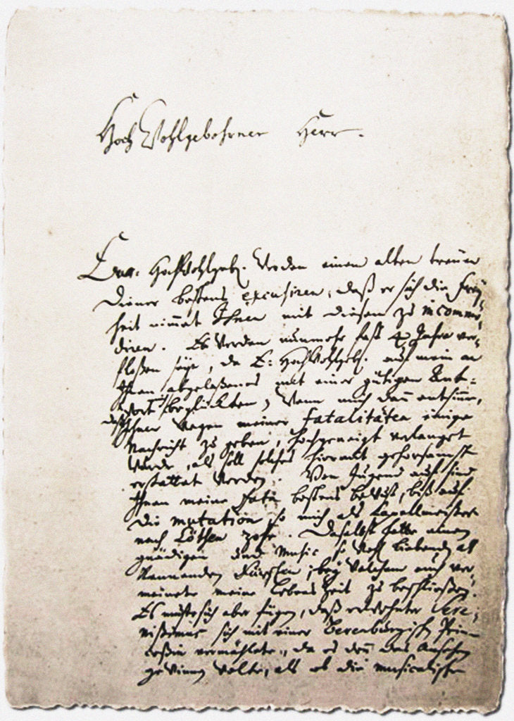 Detail of Letter to his friend, Georg Erdmann from 28.10.1730, 1730 by Anonymous