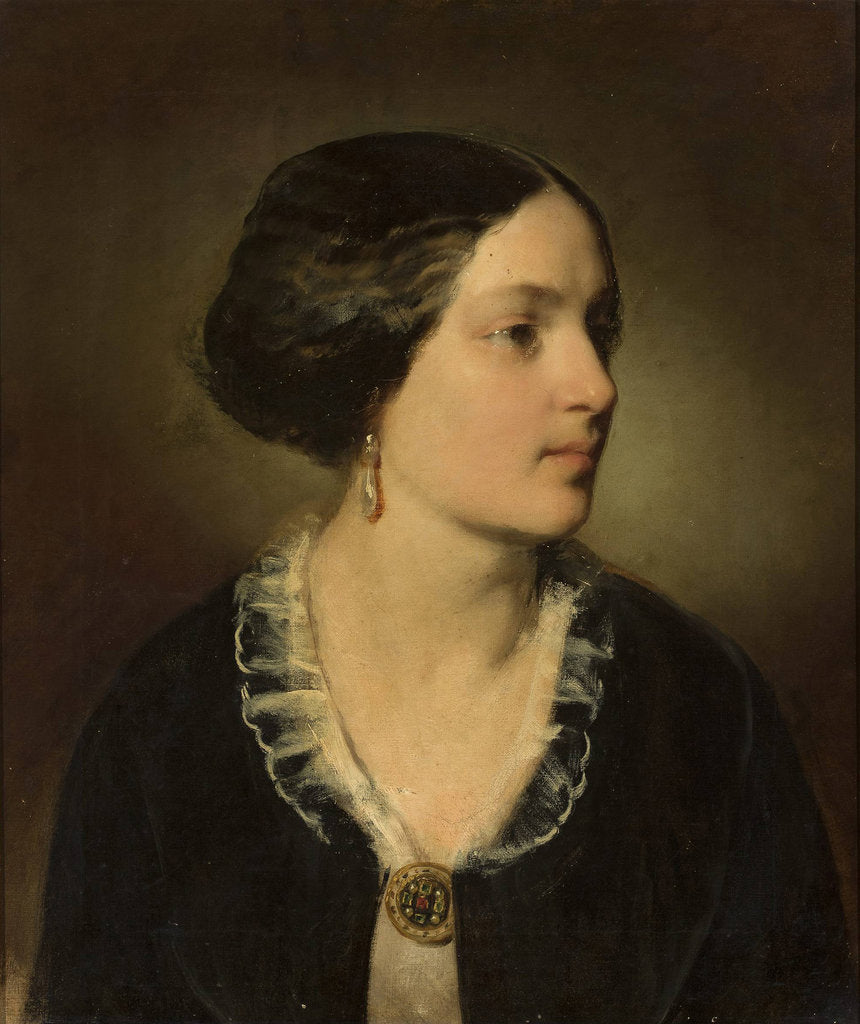 Detail of Portrait of Countess Katarzyna Potocka, née Branicka, 1852 by Anonymous