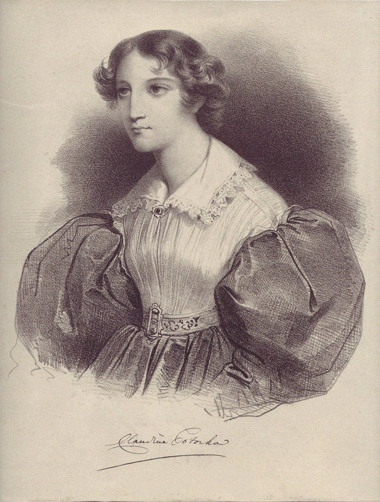 Detail of Countess Klaudyna (Claudine) Potocka, née Dzialynska, 1820s by Anonymous