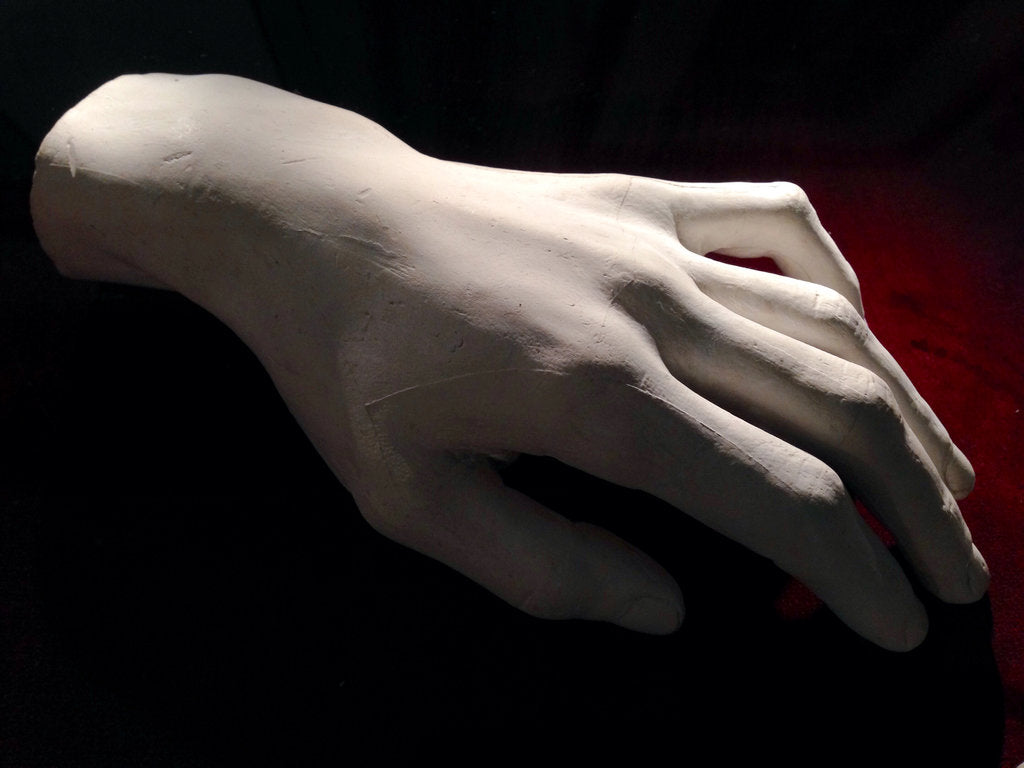 Detail of Frédéric Chopins left hand, 1849 by Anonymous