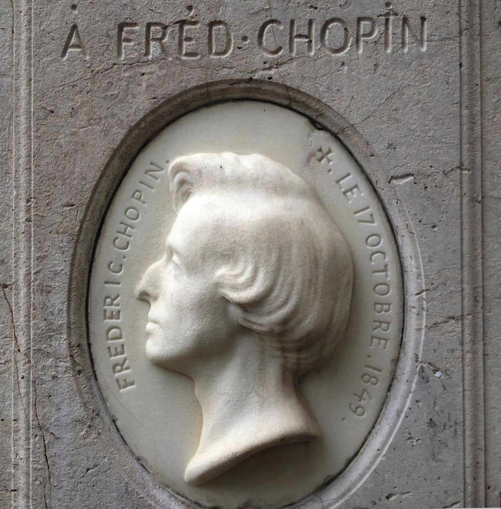 Detail of Portrait relief of Frédéric Chopin in the Père-Lachaise Cemetery, 1849 by Anonymous