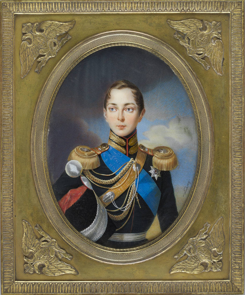 Detail of Portrait of the Crown prince Alexander Nikolayevich, 1834 by Anonymous