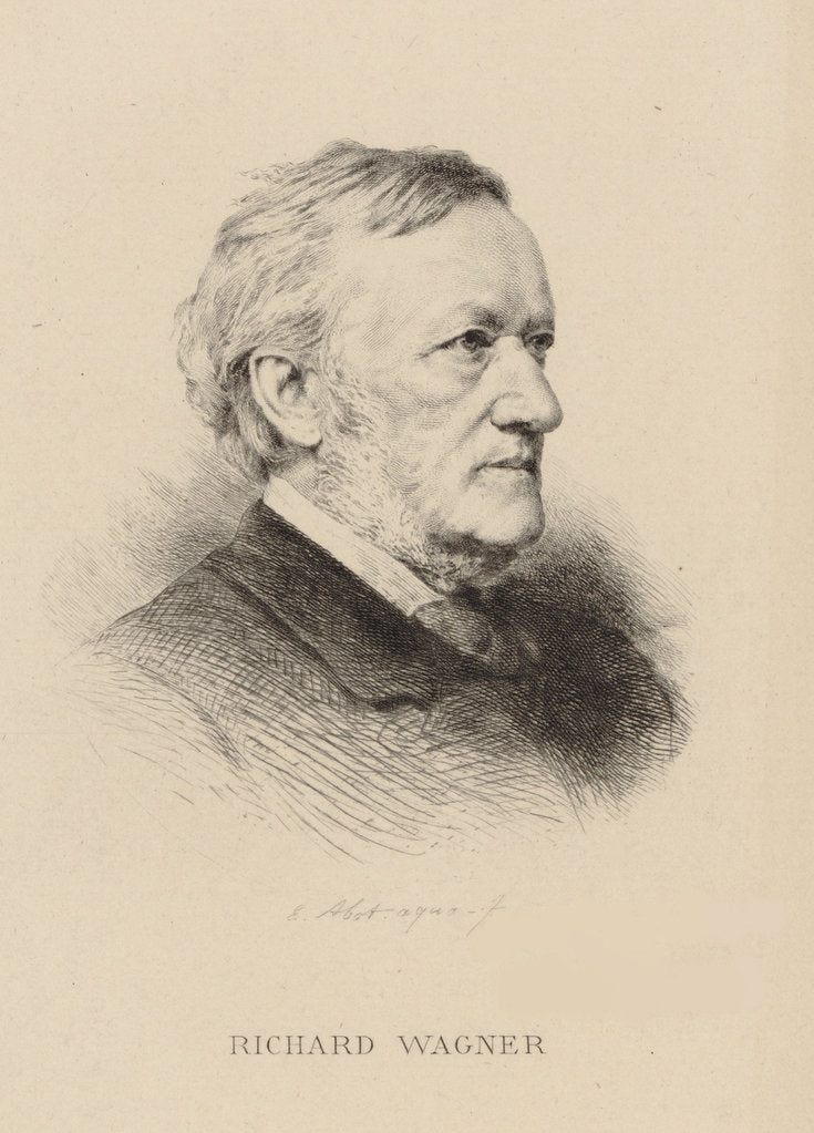 Detail of Portrait of the composer Richard Wagner by Anonymous
