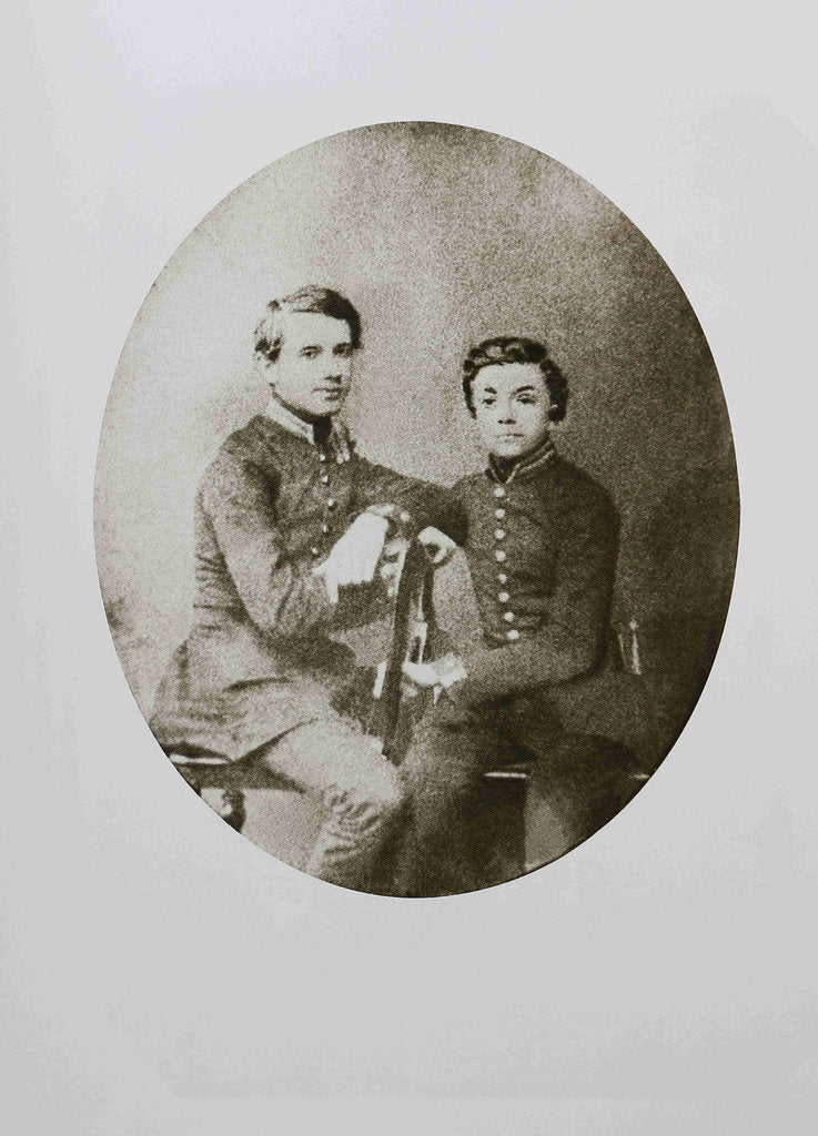Detail of Pyotr Ilyich Tchaikovsky (left) and Vladimir Gerard. 29 May 1859, Petersburg, 1859 by Anonymous