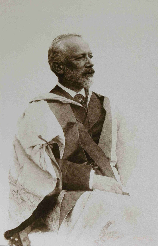 Detail of Pyotr Ilyich Tchaikovsky in the academic dress of the University of Cambridge, 1893 by Anonymous