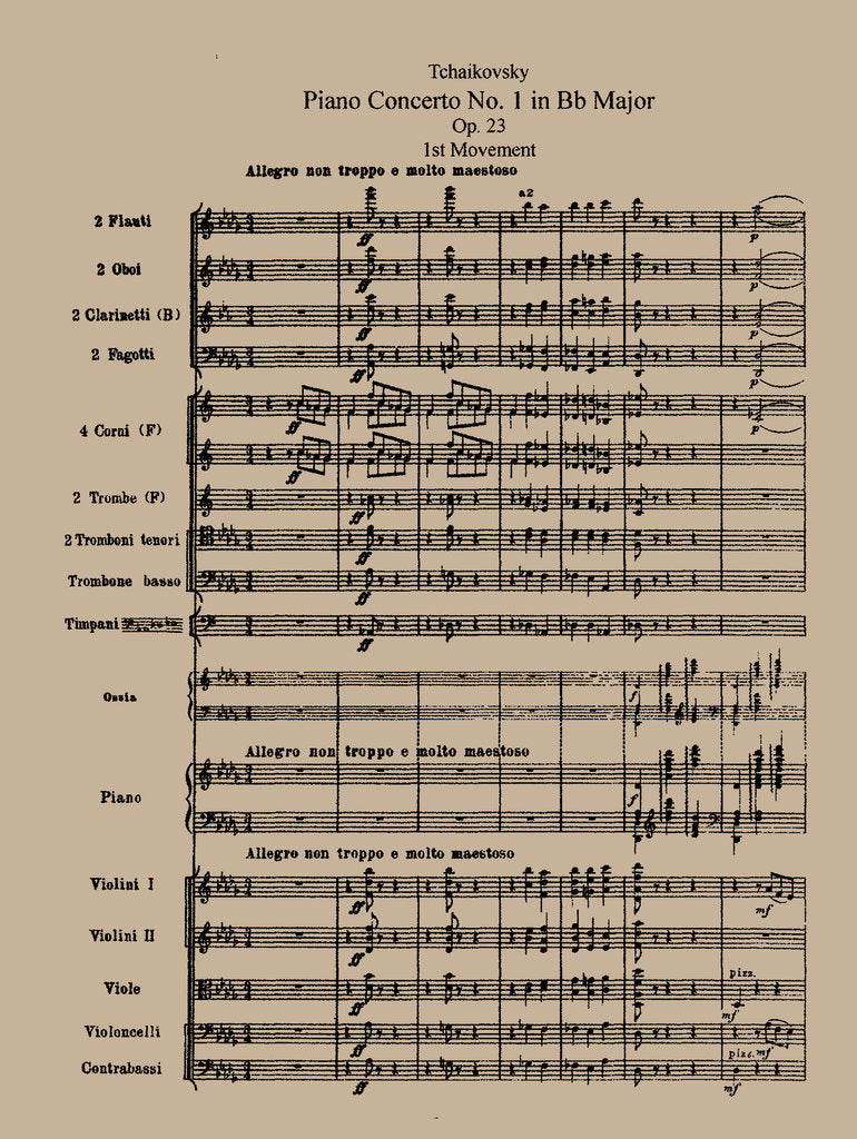 Detail of The Piano Concerto No. 1, Op. 23 by Pyotr Tchaikovsky, 1875 by Anonymous