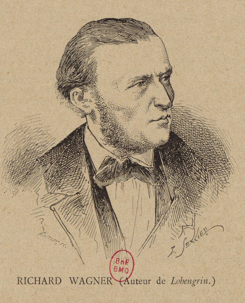 Detail of Portrait of the Composer Richard Wagner, 1891 by Anonymous