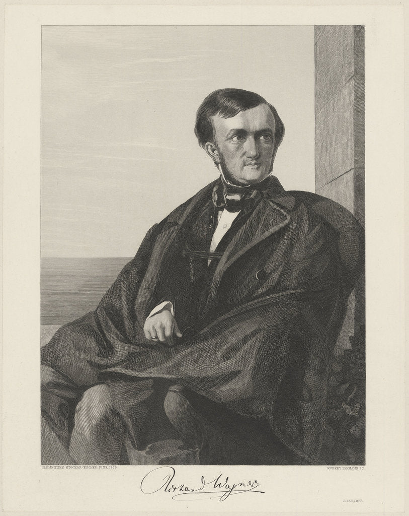 Detail of Portrait of the Composer Richard Wagner, 1853 by Anonymous