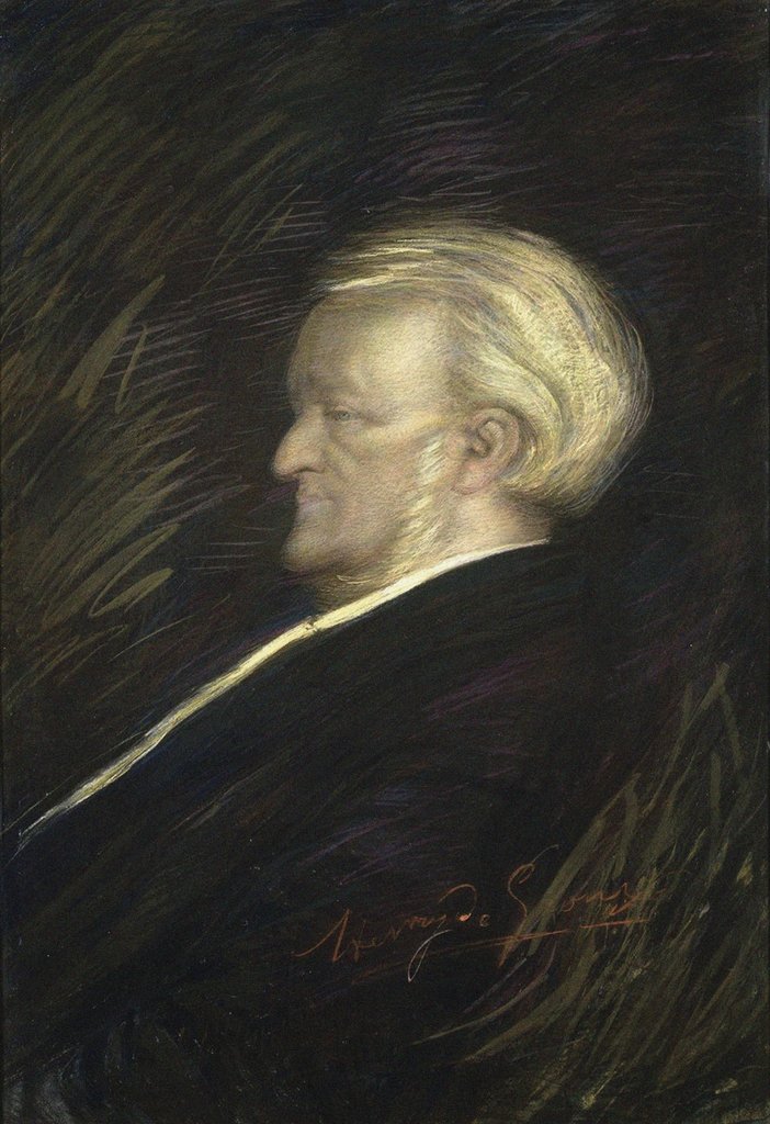 Detail of Portrait of the Composer Richard Wagner by Anonymous