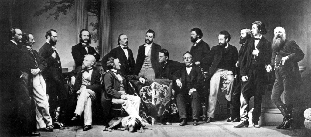 Detail of Richard Wagner in the circle of friends and admirers before the premiere of Tristan in Munich, 186 by Anonymous