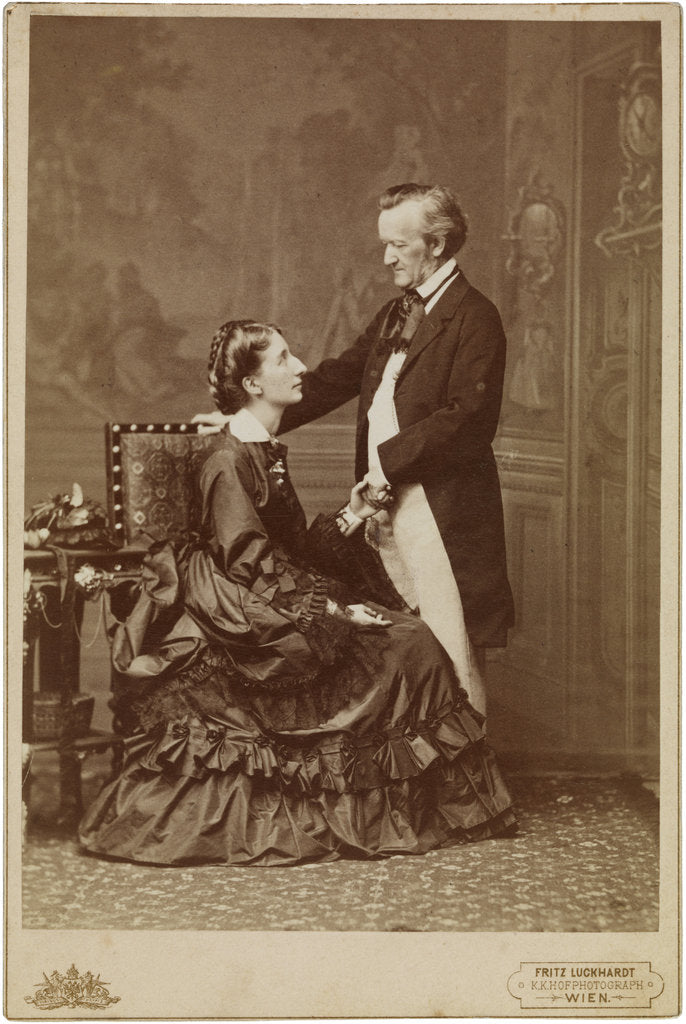 Detail of Richard and Cosima Wagner, 9 May 1872, Vienna, 1872 by Anonymous