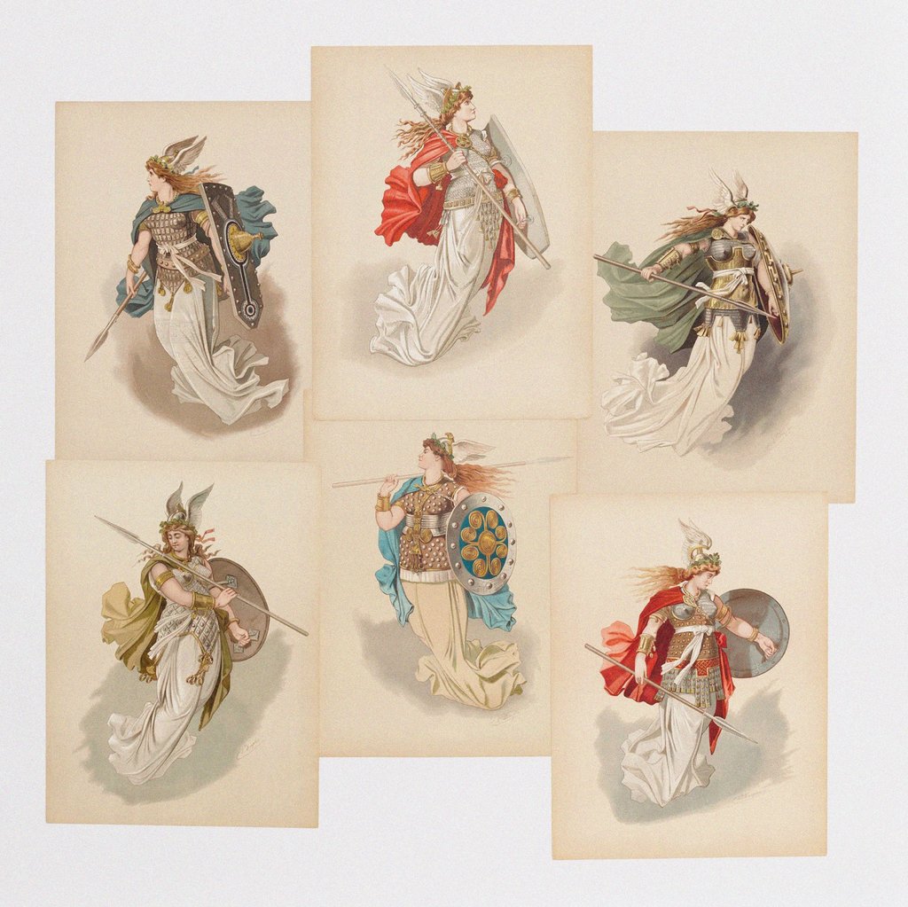 Detail of Costume designs for opera Der Ring des Nibelungen by Richard Wagner, 1889 by Anonymous