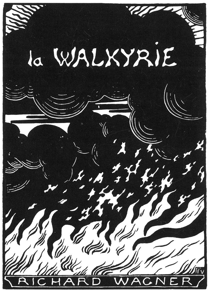 Detail of Cover of the vocal score of opera Die Walküre by Richard Wagner, 1894 by Anonymous
