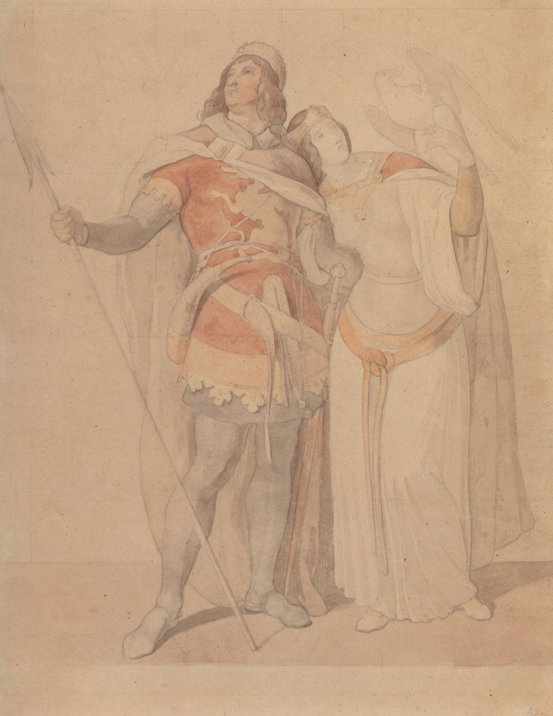 Detail of Siegfried and Kriemhild, c. 1831 by Anonymous