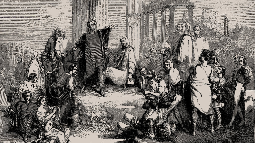 Detail of The opera Rienzi by Richard Wagner, at the Théâtre Lyrique in Paris on 6 April 1869, 1869 by Anonymous