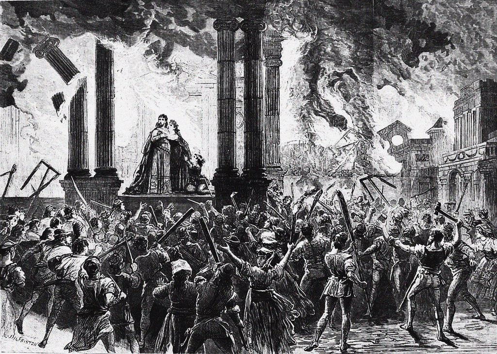 Detail of The opera Rienzi by Richard Wagner, at the Her Majestys Theatre in London, 1879, 1879 by Anonymous