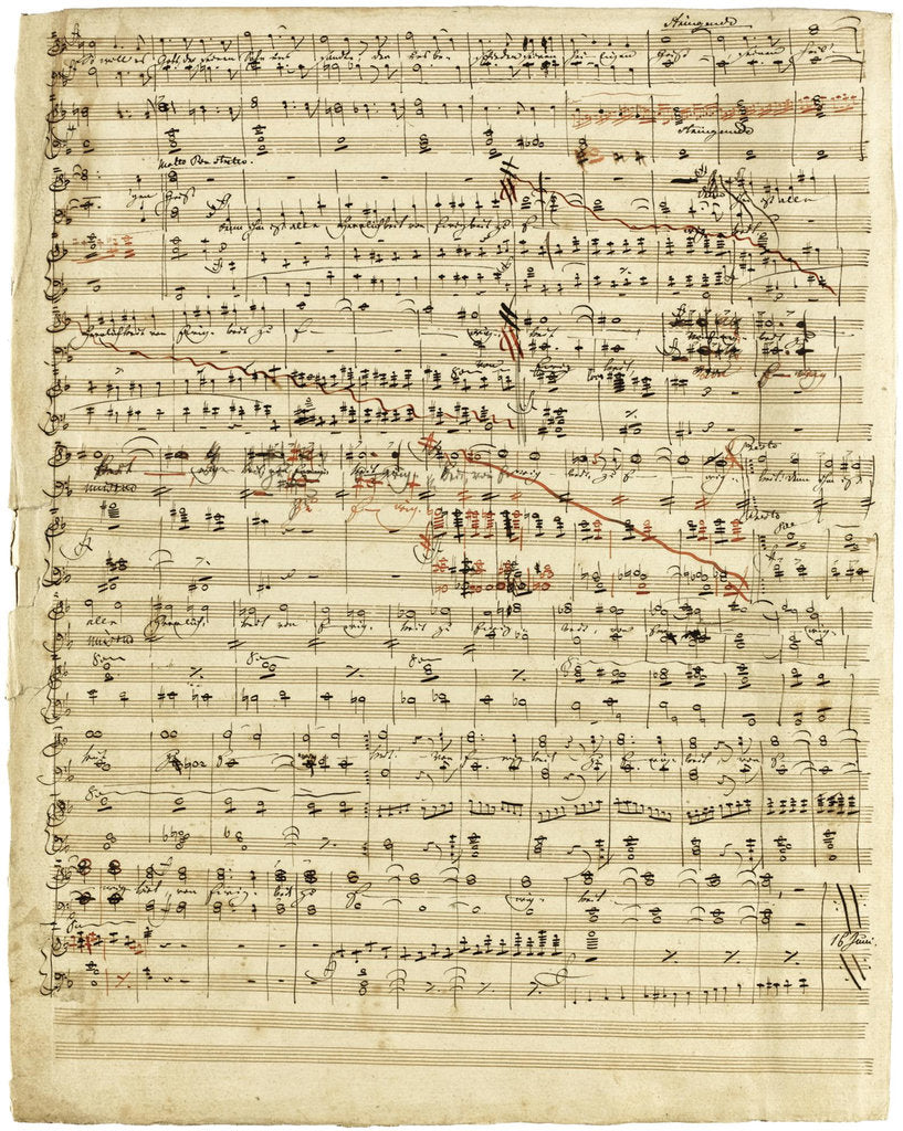Detail of Autograph manuscript of Das Liebesmahl der Apostel, 1843 by Anonymous