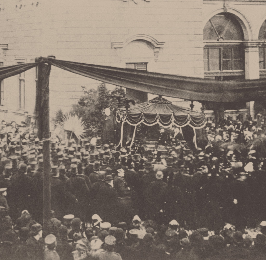 Detail of Richard Wagners funeral procession in Bayreuth, 1883, 1883 by Anonymous
