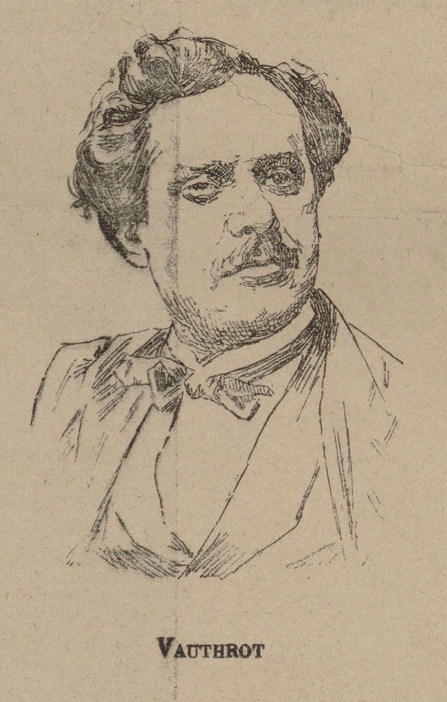 Detail of Eugène François Vauthrot Portrait from the Program to Oper Tannhäuser by Richard Wagner by Anonymous