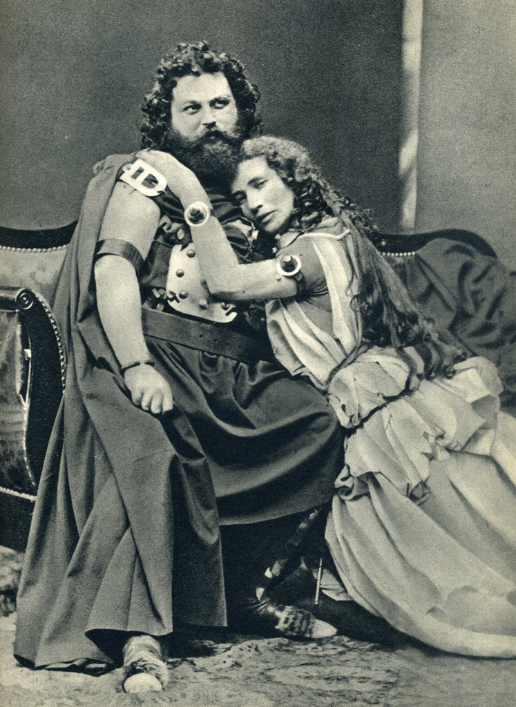 Detail of Ludwig and Malvina Schnorr von Carolsfeld as Tristan and Isolde, 1865 by Anonymous