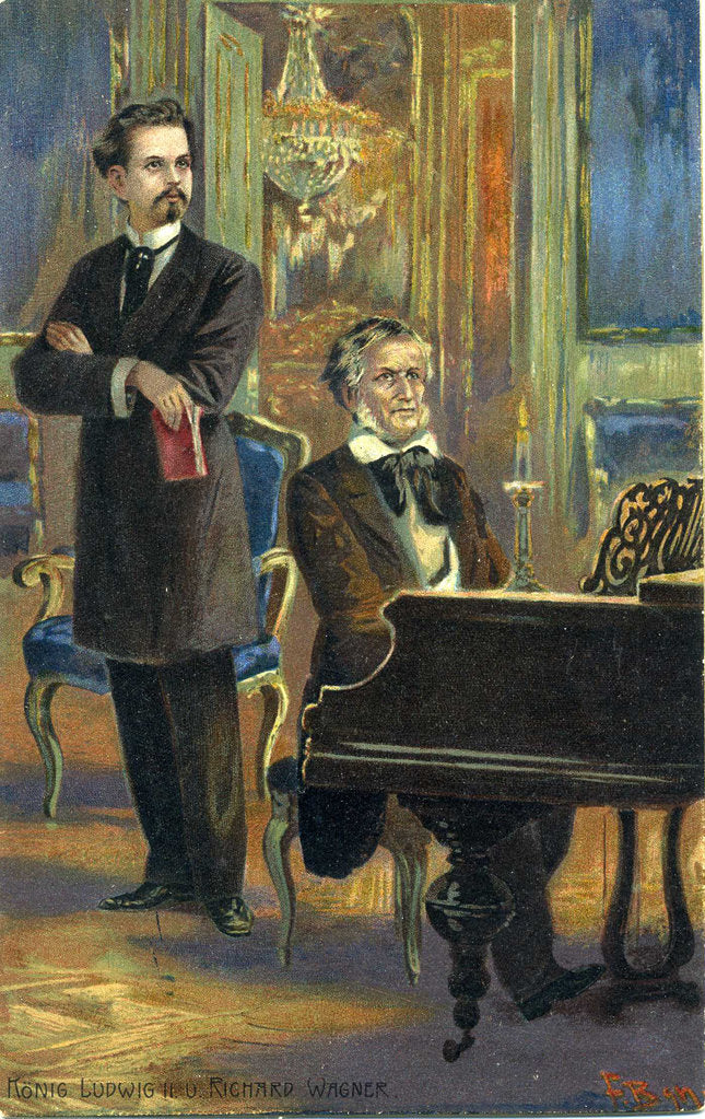 Detail of Richard Wagner and King Ludwig II, c. 1900 by Anonymous
