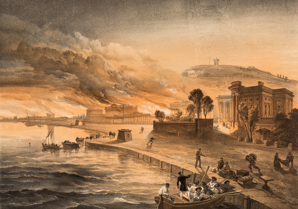Detail of Burning of the Government Buildings at Kertch, 1855 by Anonymous