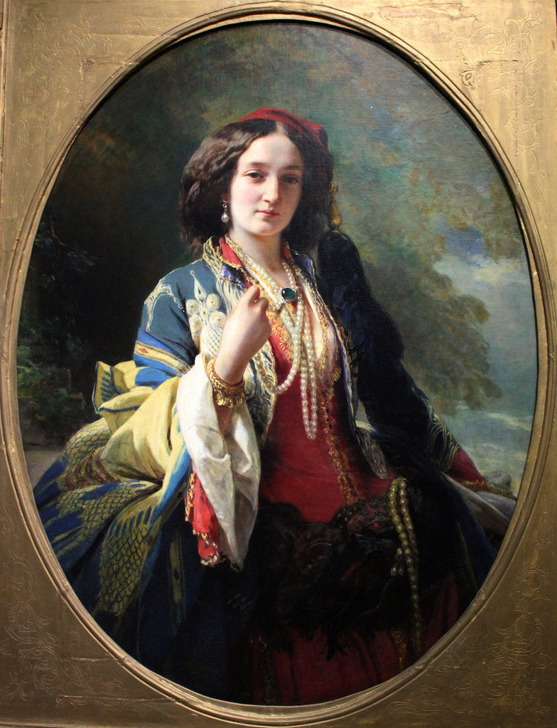 Detail of Portrait of Countess Katarzyna Potocka, née Branicka, 1854 by Anonymous