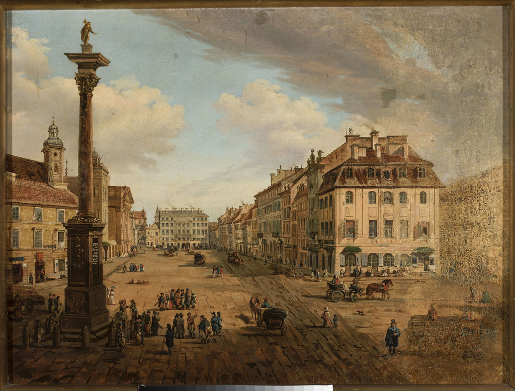 Detail of View of Krakowskie Przedmiescie from Castle Square  in Warsaw, c.1838 by Anonymous